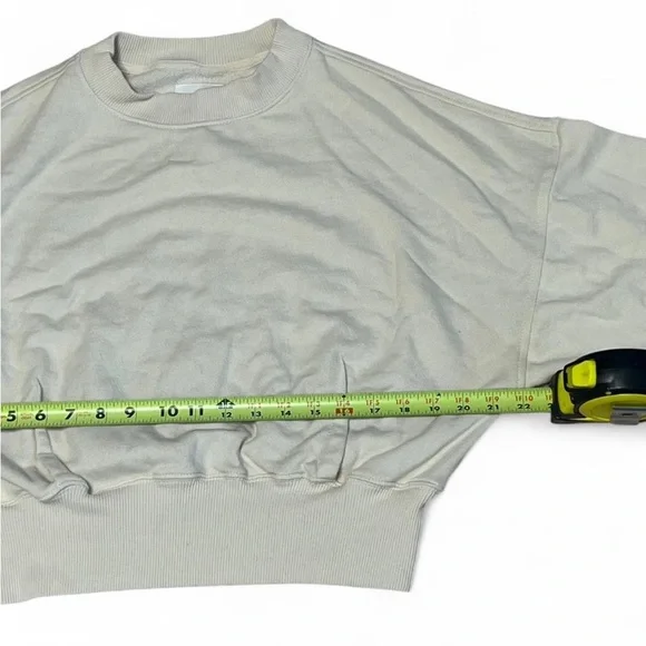 Aerie Cream Cropped Sweatshirt - Picture 5 of 5